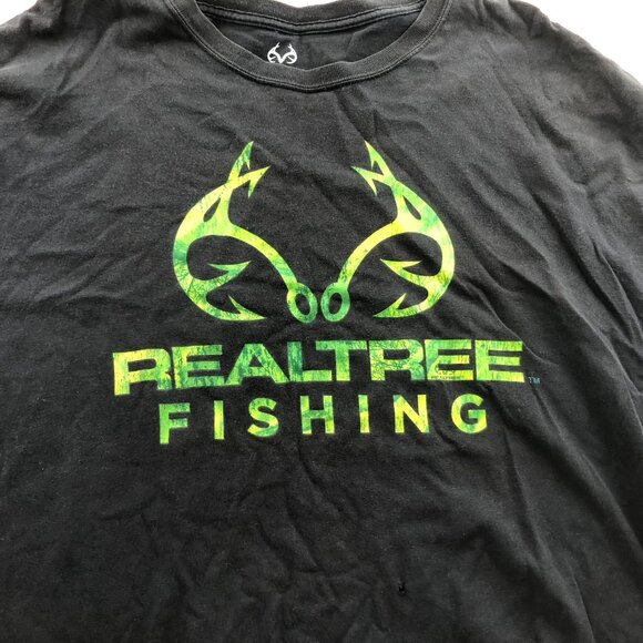 Realtree Men's T-Shirt 3xl Fishing Black Graphic Tee Short Sleeve Casual - Picture 8 of 10